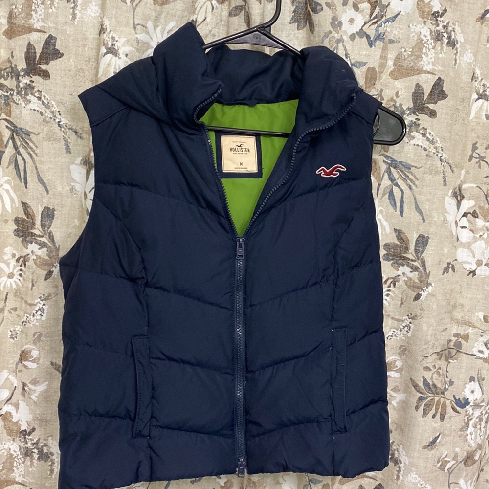 Vintage Hollister hooded puffer vest